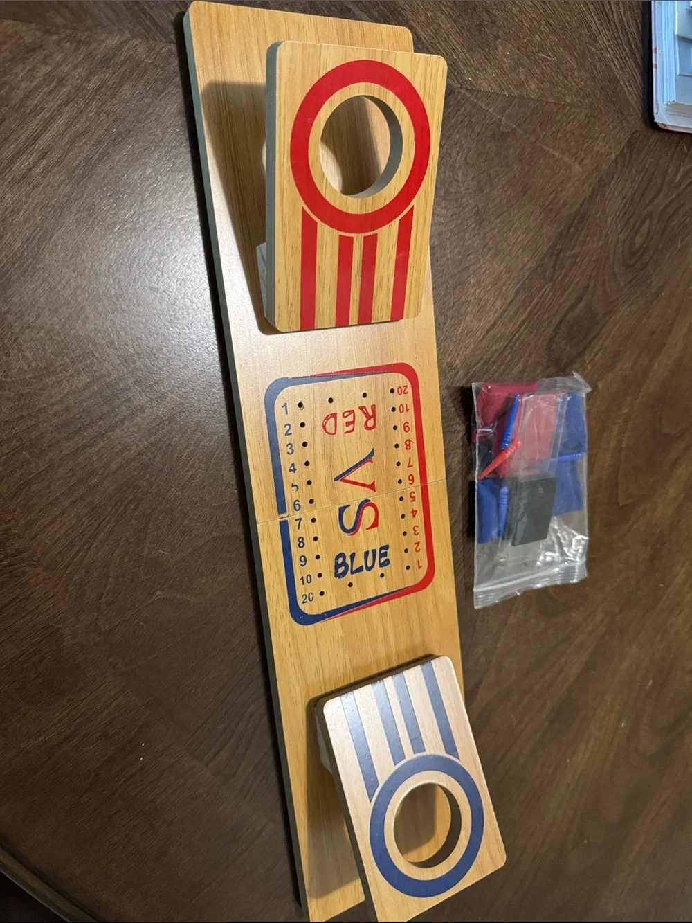 Tabletop Cornhole Game - Red & Blue